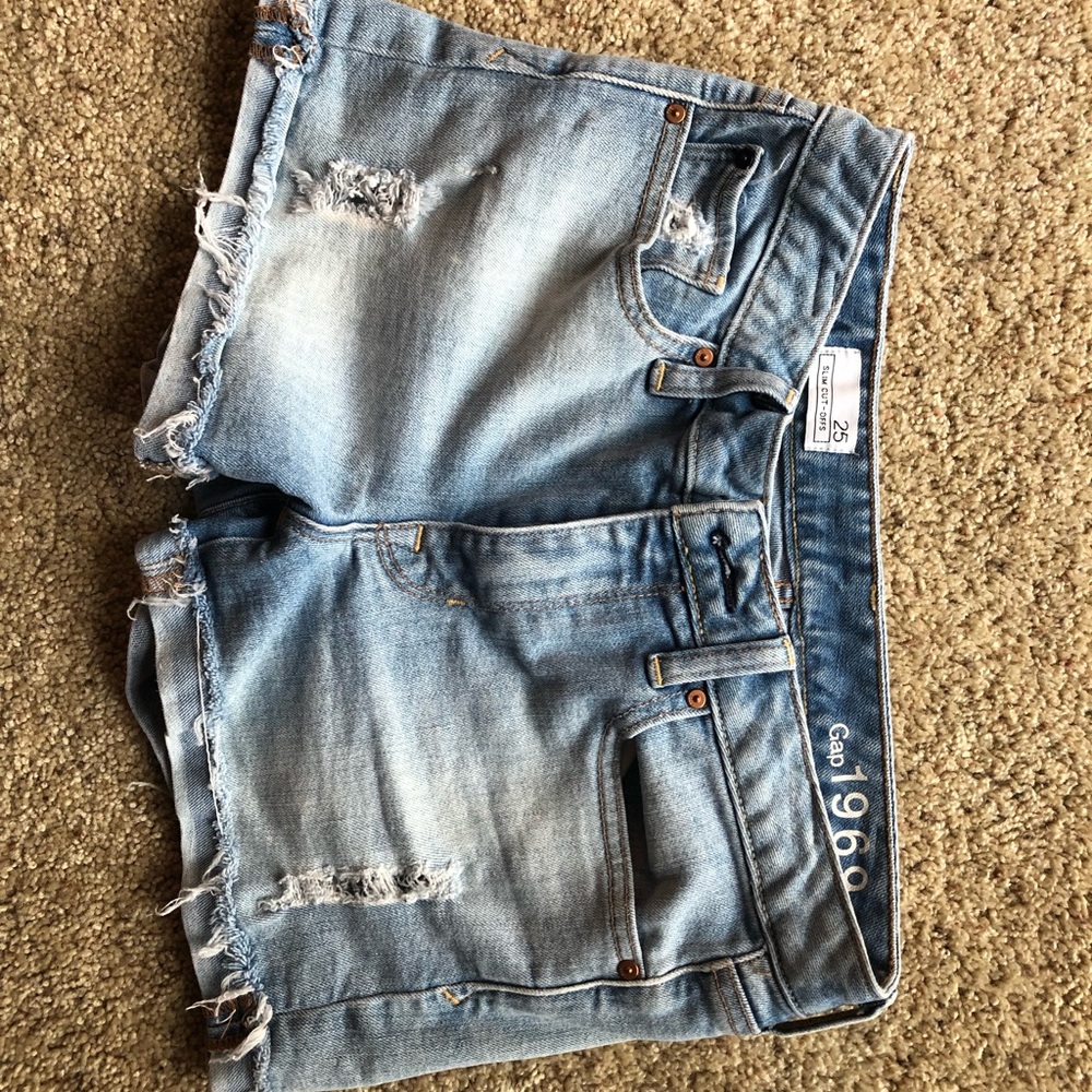 Gap distressed denim shorts